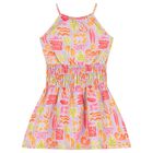 Girls Multi-Coloured Sleeveless Dress, 1, hi-res