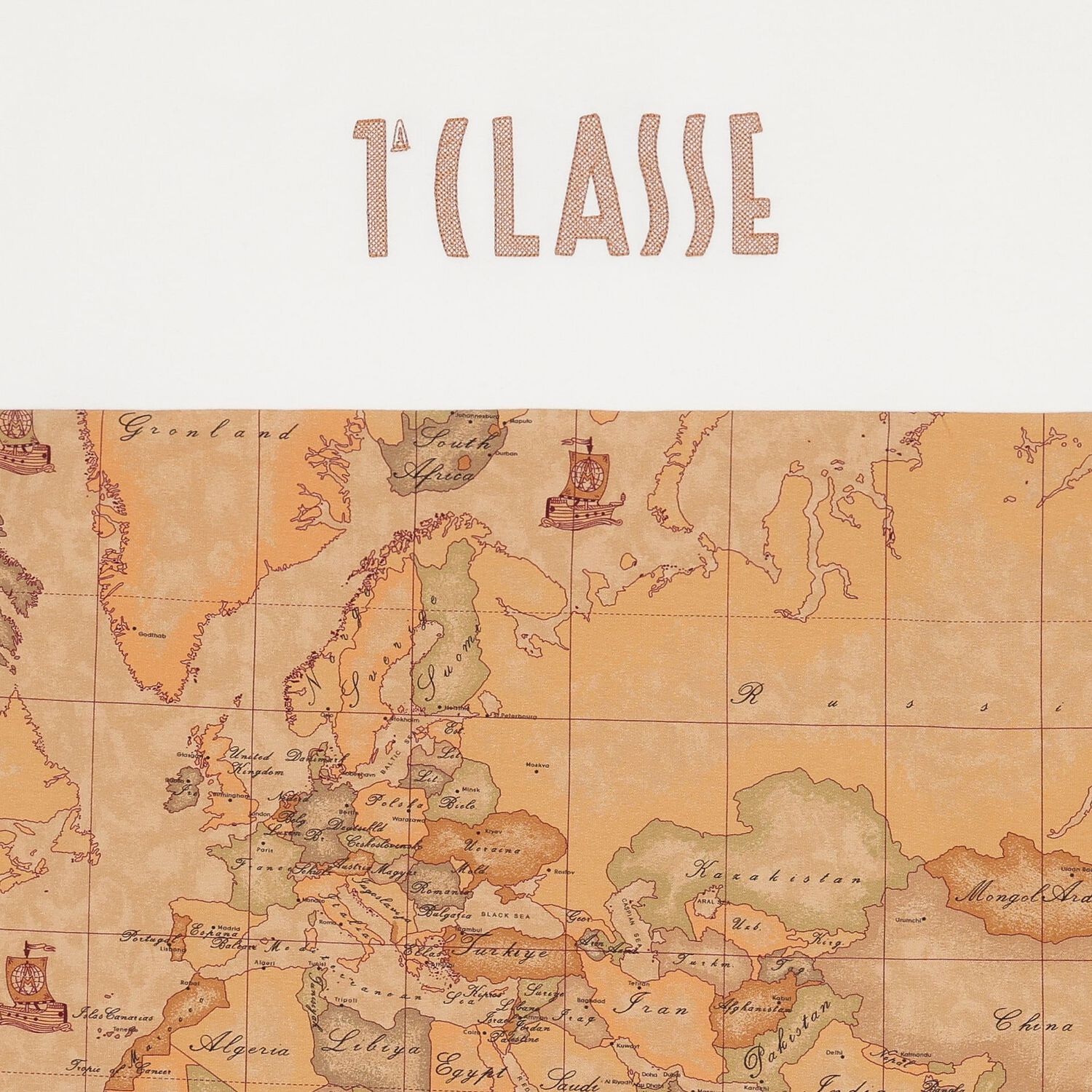 Ivory & Beige Geo Map Baby Blanket, 1, hi-res