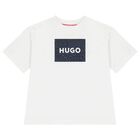 Boys White Logo T-Shirt, 1, hi-res