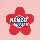 تي شيرت وردي بشعار للفتيات , 1, hi-res