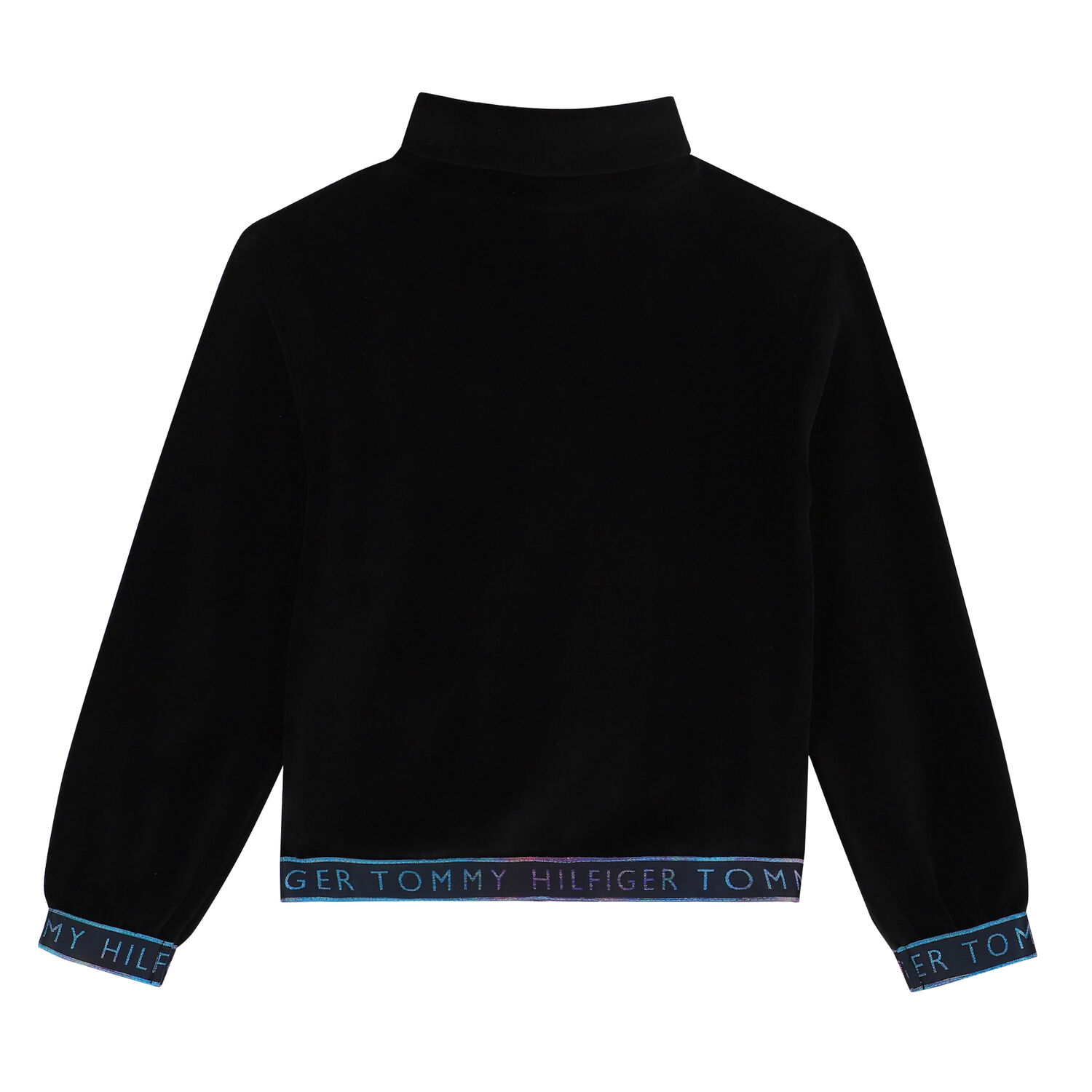 Girls Black Logo Sweatshirt, 1, hi-res