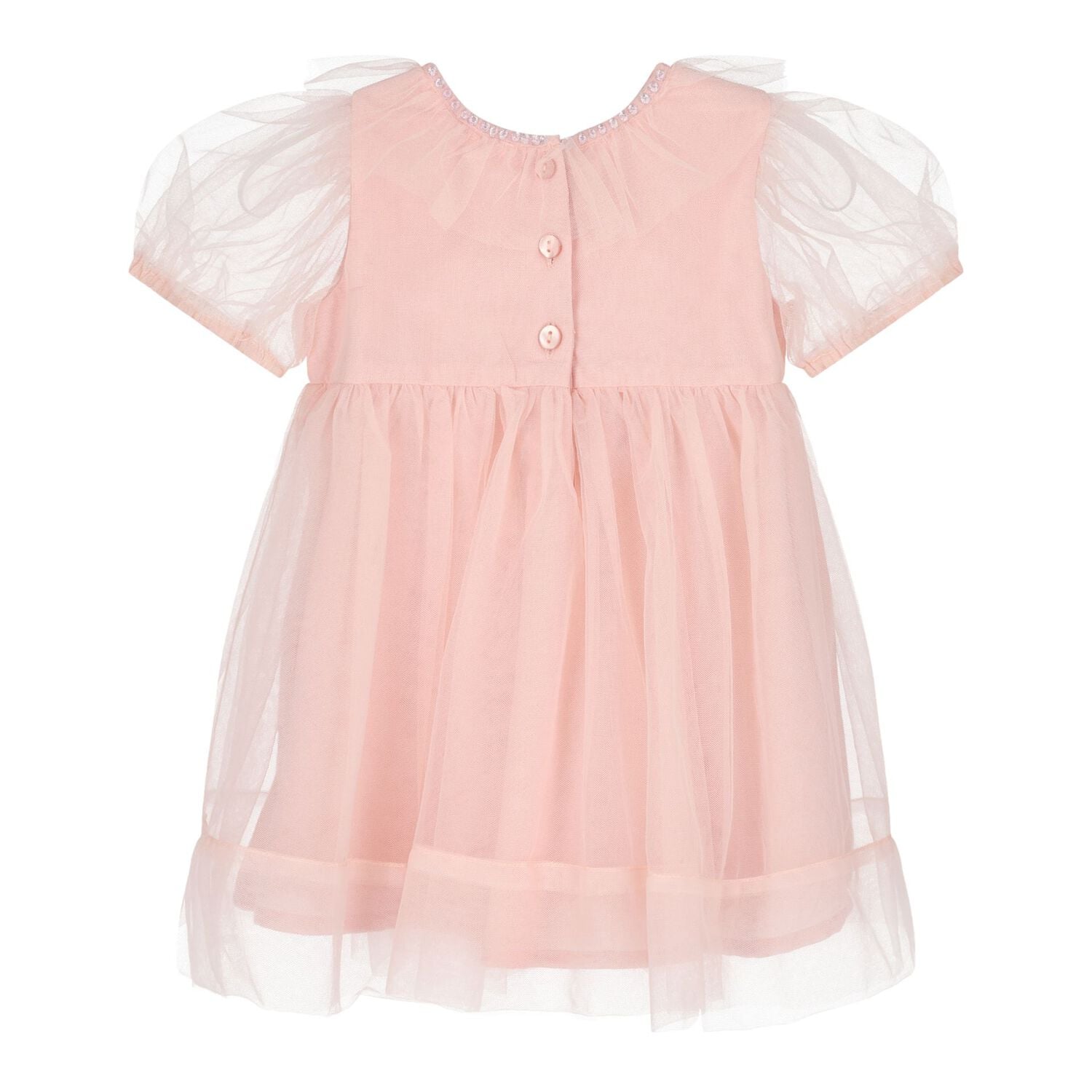 Baby Girls Pink Sequin Tulle Dress Set, 1, hi-res