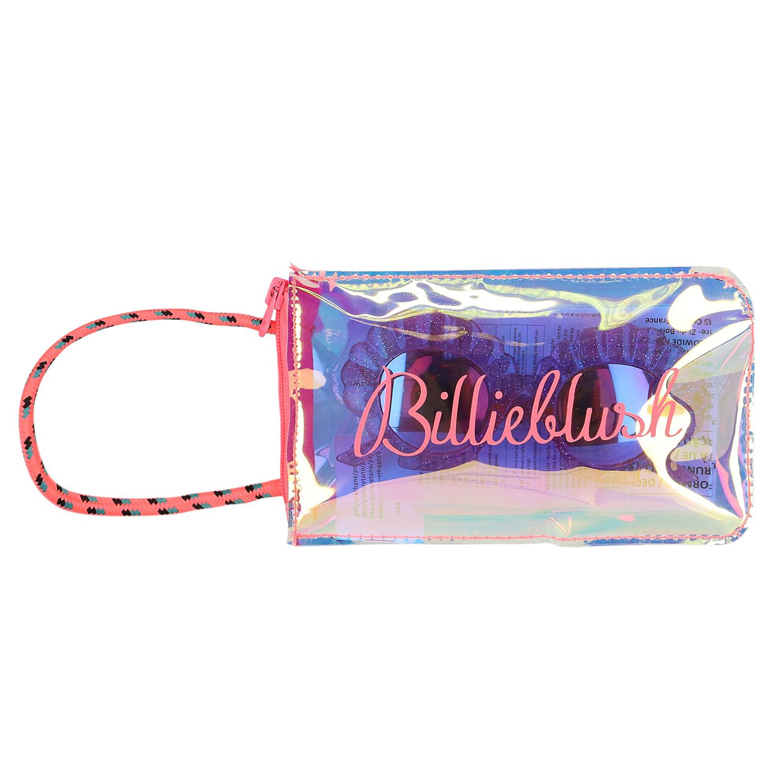 نظارة بنات شمسية بالشعار باللون الوردي , 1, hi-res