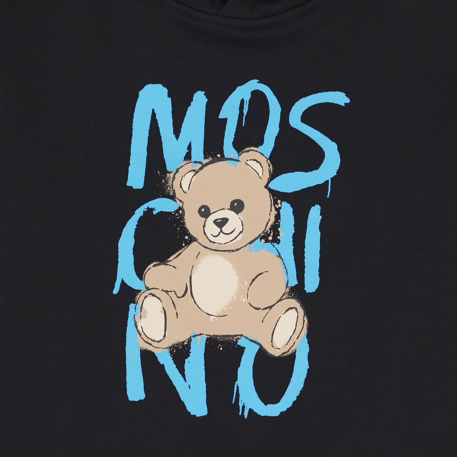 توب هودى بالشعار بطبعه تيدى بير باللون الاسود , 1, hi-res