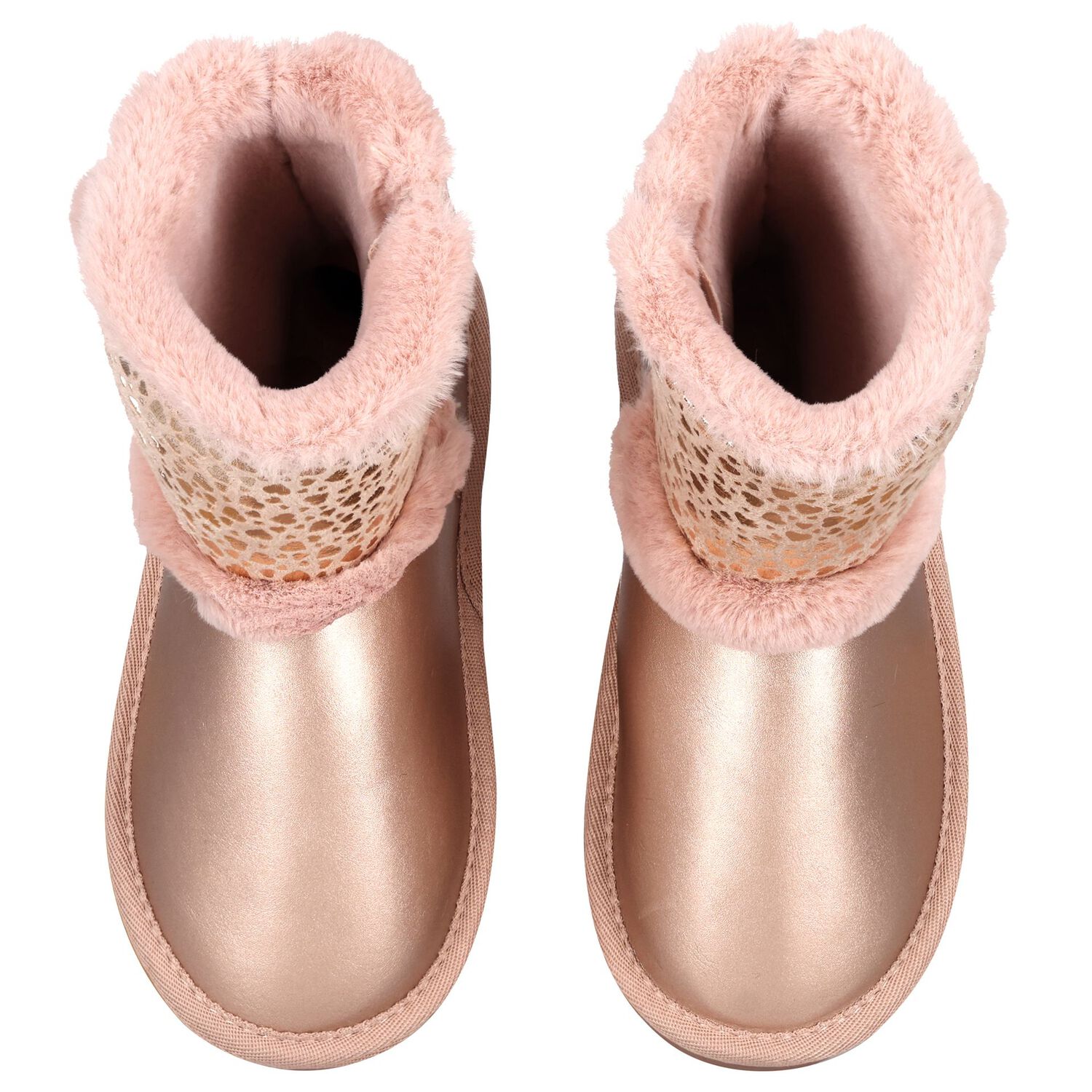 Girls Pink Faux Leather Boots, 1, hi-res
