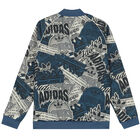 Blue Graphic Logo Zip-Up Top, 1, hi-res