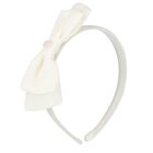 Girls Ivory Chiffon Headband, 1, hi-res