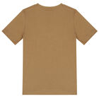 Boys Beige Logo T-Shirt, 1, hi-res