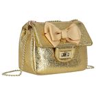 Girls Gold Bow Handbag, 2, hi-res