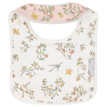 Baby Girls Pink & Ivory In Bloom Bib