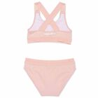 مايوه بيكينى بالشعار باللون الزهرى للبنات, 1, hi-res