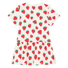 Younger Girls Ivory Strawberry Dress, 1, hi-res