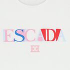 Girls White Logo T-Shirt, 1, hi-res