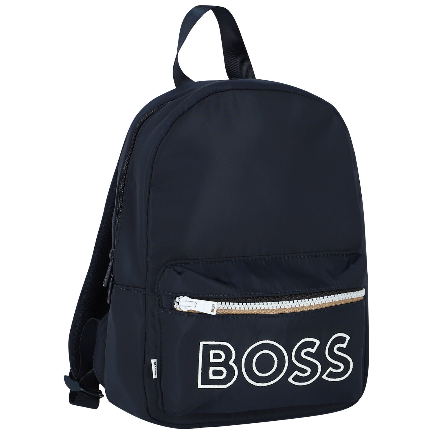 Boys Navy Blue Logo Back Pack, 1, hi-res