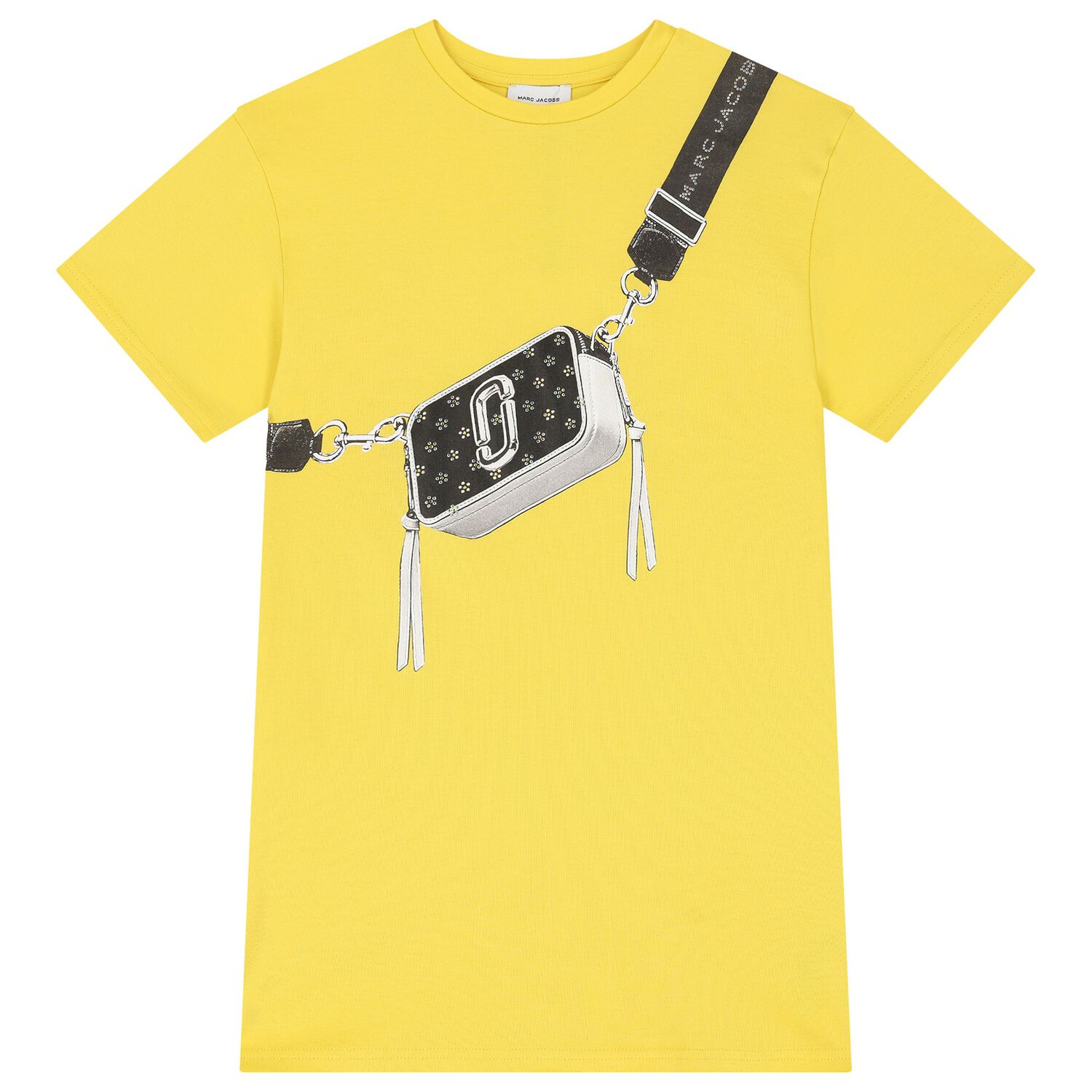 فستان أصفر للبنات مع حقيبة بشعار العلامة التجارية, 1, hi-res image number null