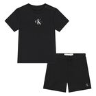 Younger Boys Blue Logo Shorts Set, 3, hi-res
