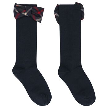 Patachou جوارب تارتان زرقاء داكنة للبنات, 1 جوارب تارتان زرقاء داكنة للبنات