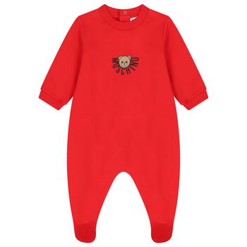 Red Teddy Bear Logo Babygrow
