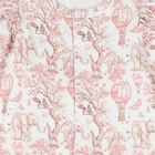 طقم هدايا ملابس أطفال بشعار افريقيا باللون الابيض والوردي للبنات , 1, hi-res