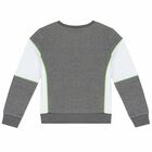 Boys Grey & White Logo Sweatshirt, 1, hi-res