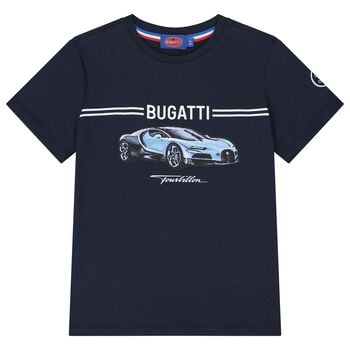 Boys Navy Blue Logo T-Shirt
