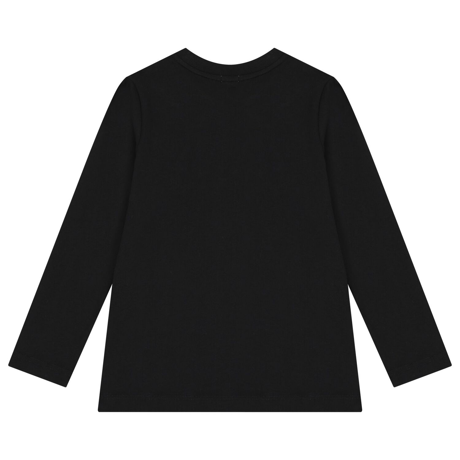 Girls Black Embellished Long Sleeve Top, 1, hi-res