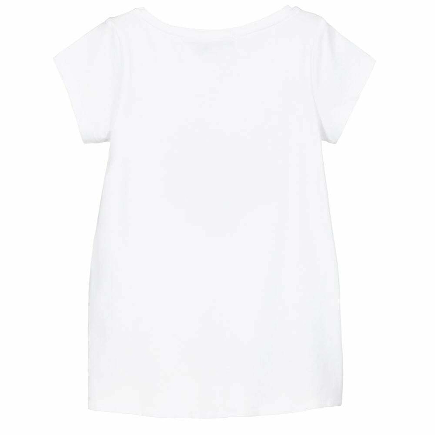 تيشيرت بالشعار باللون الابيض للبنات, 1, hi-res image number null