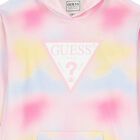 Girls Multi-Coloured Logo Hooded Dress, 1, hi-res