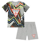 Baby Boys Grey Logo Shorts Set, 3, hi-res