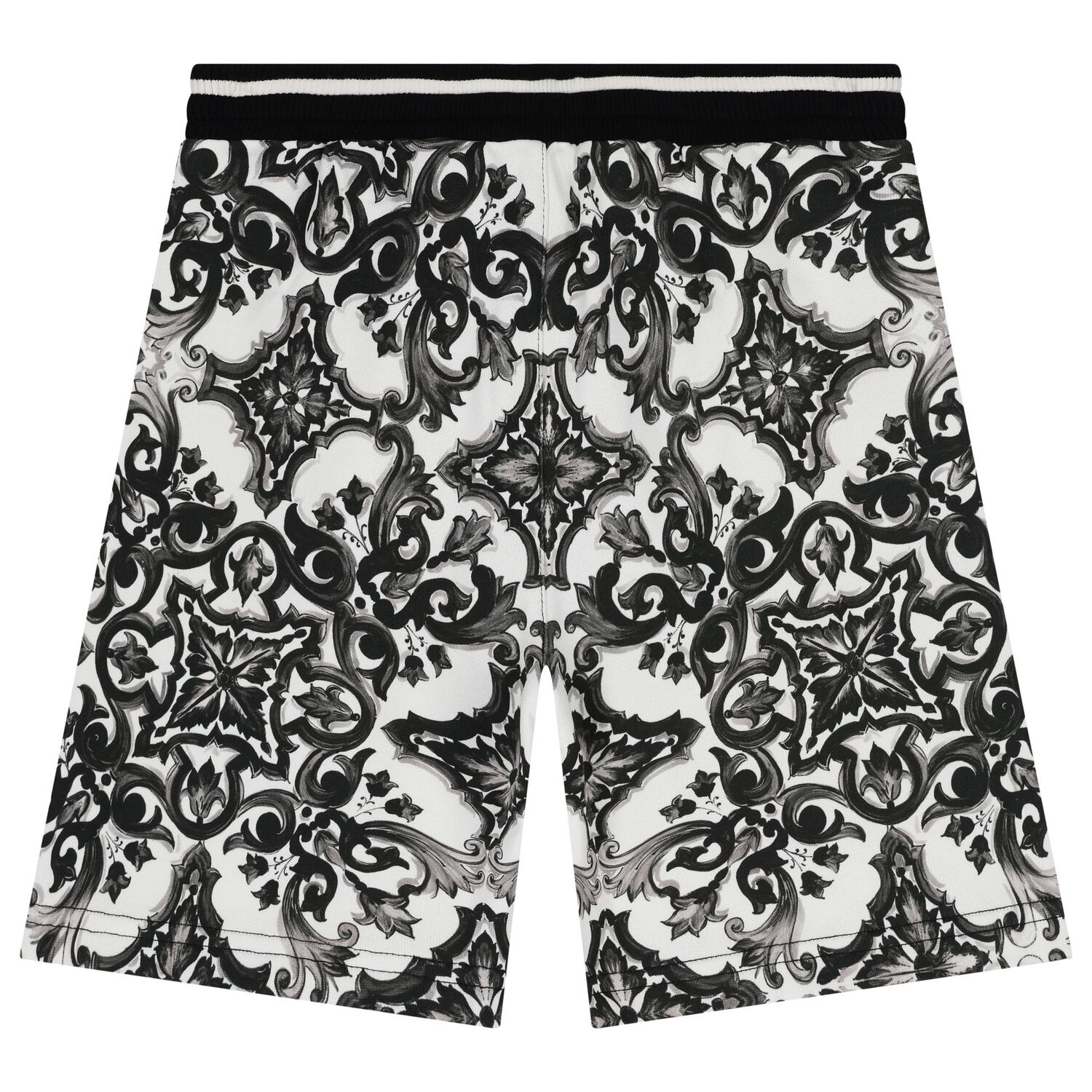 Boys Black & White Majolica Shorts, 1, hi-res image number null