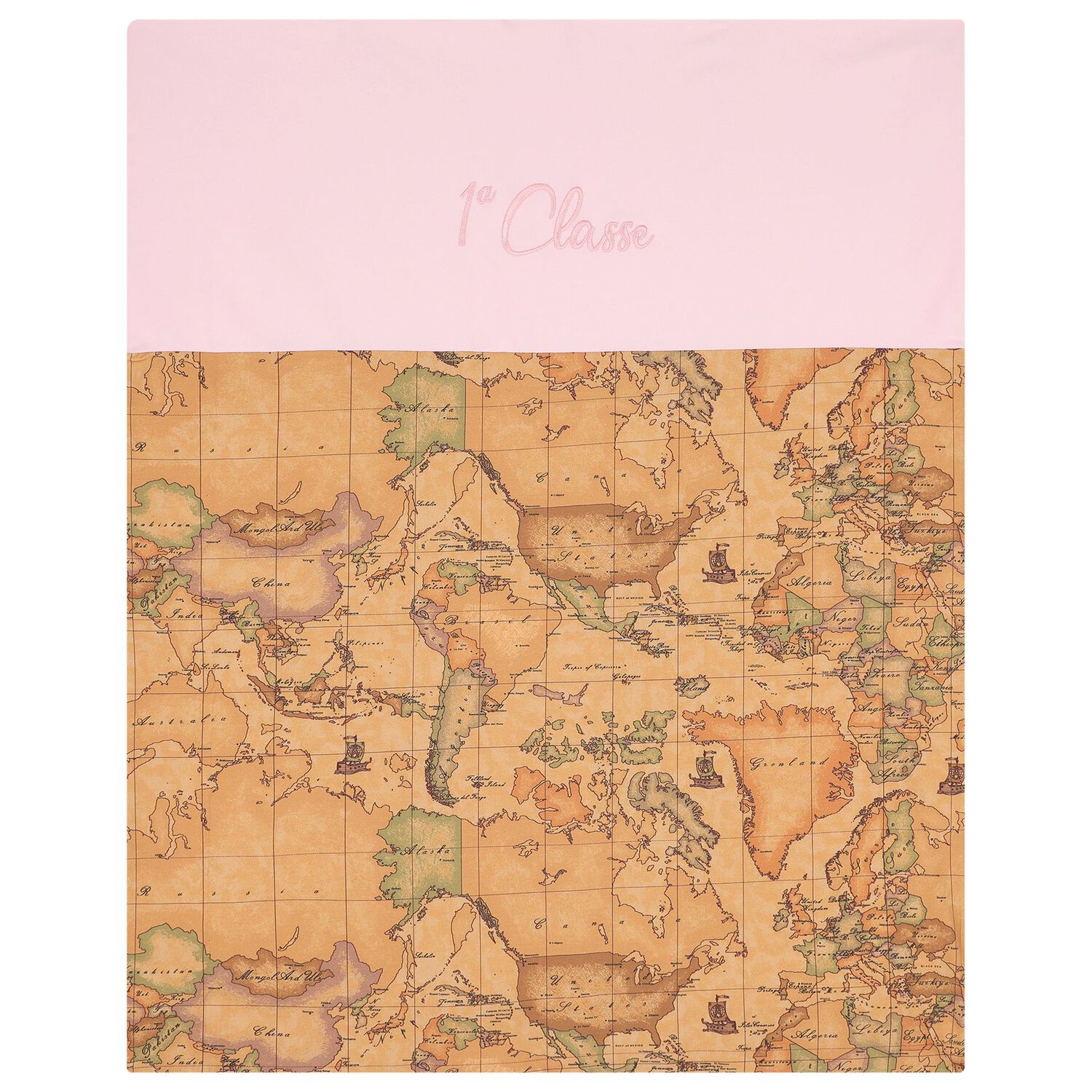 Baby Girls Beige & Pink Geo Map Babygrow Gift Set, 2, hi-res