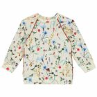 Younger Girls Ivory Floral Sweatshirt, 1, hi-res