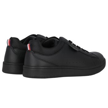 Boys Black Logo Trainers