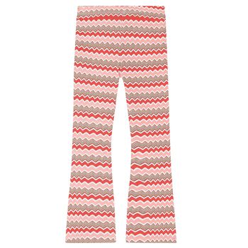 Girls Ivory & Pink Zigzag Leggings Set