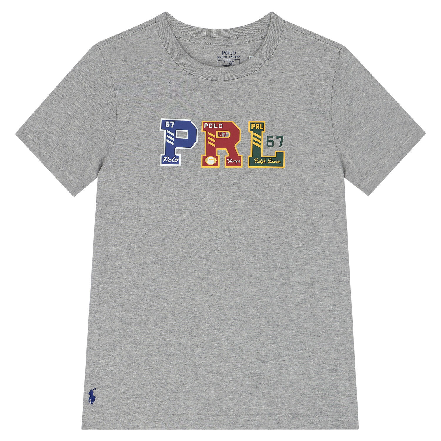 تيشيرت بالشعار باللون الرمادى للاولاد, 1, hi-res