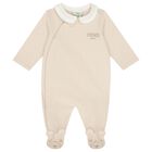 Beige & Ivory Logo Babygrow Gift Set , 3, hi-res