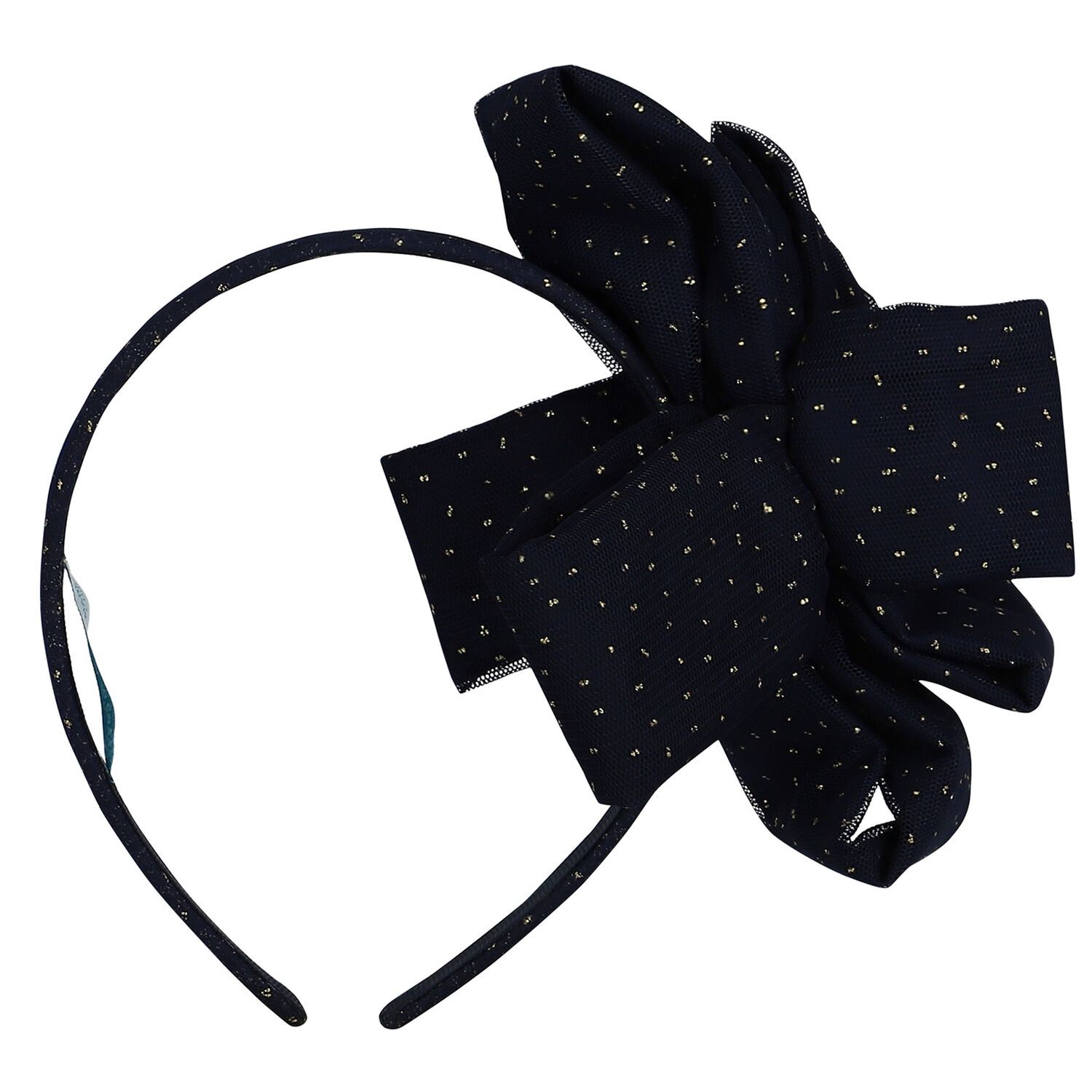 Girls Navy Blue & Gold Headband, 1, hi-res image number null