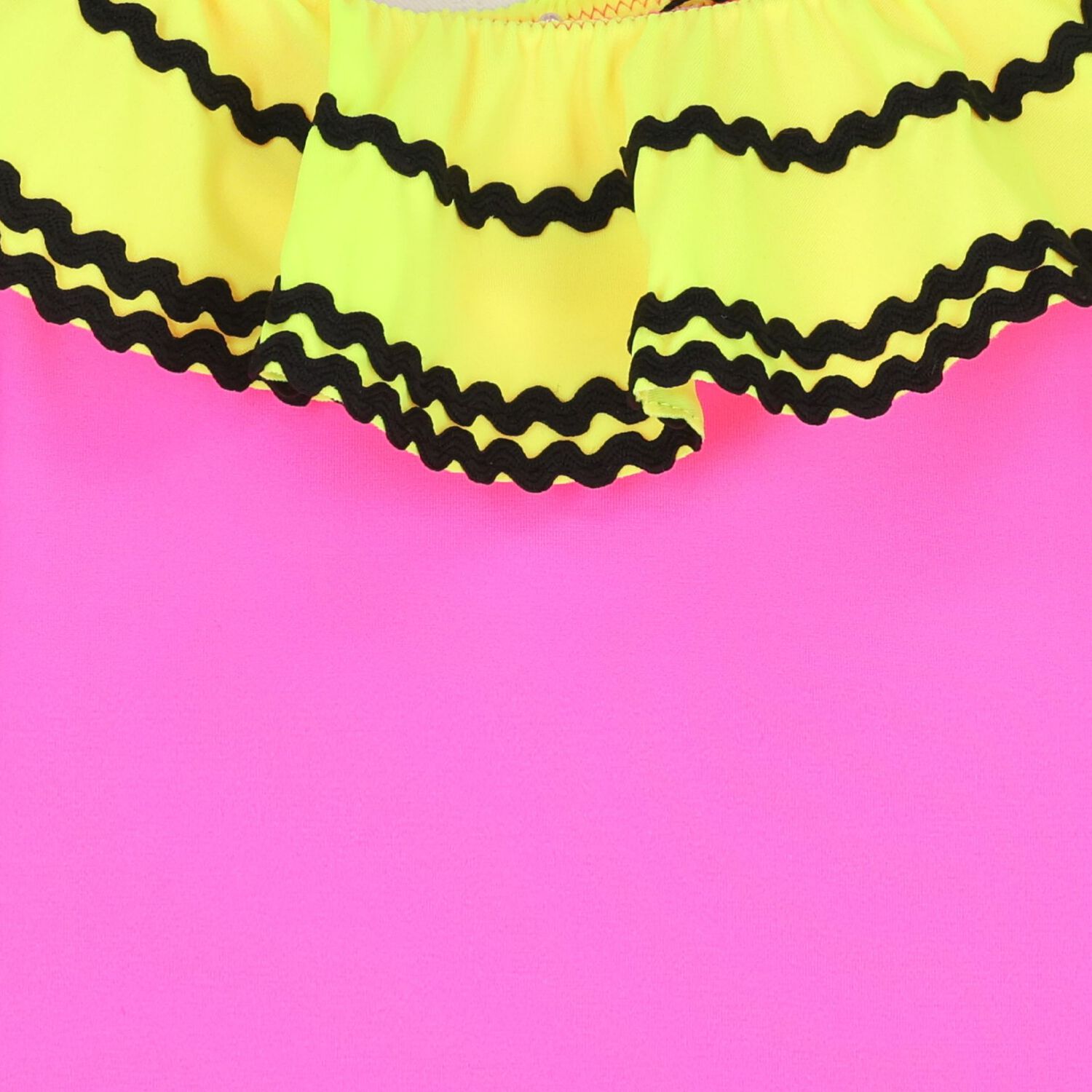 Girls Pink & Yellow Swimsuit, 1, hi-res