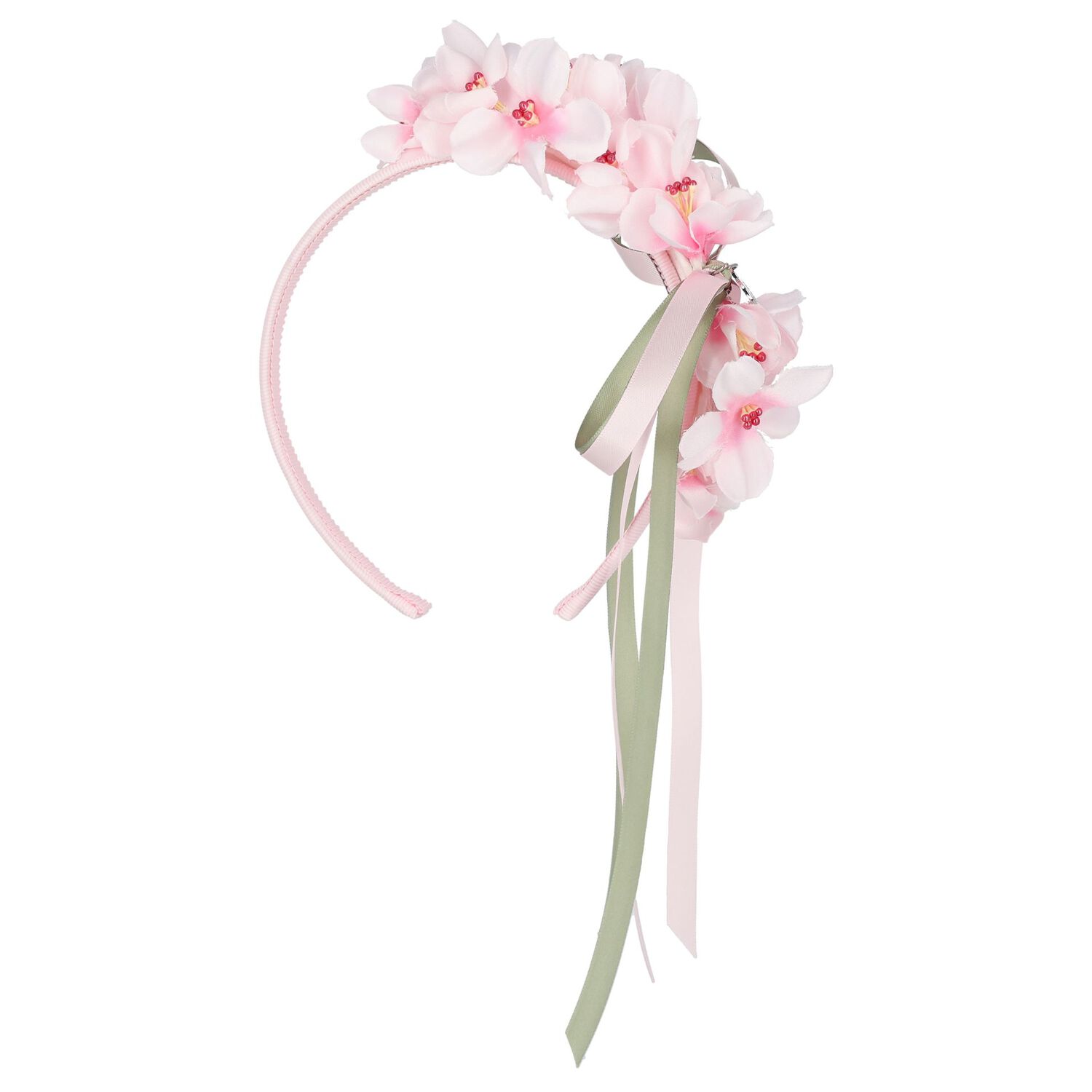 Girls Pink Cherry Blossom Headband, 1, hi-res