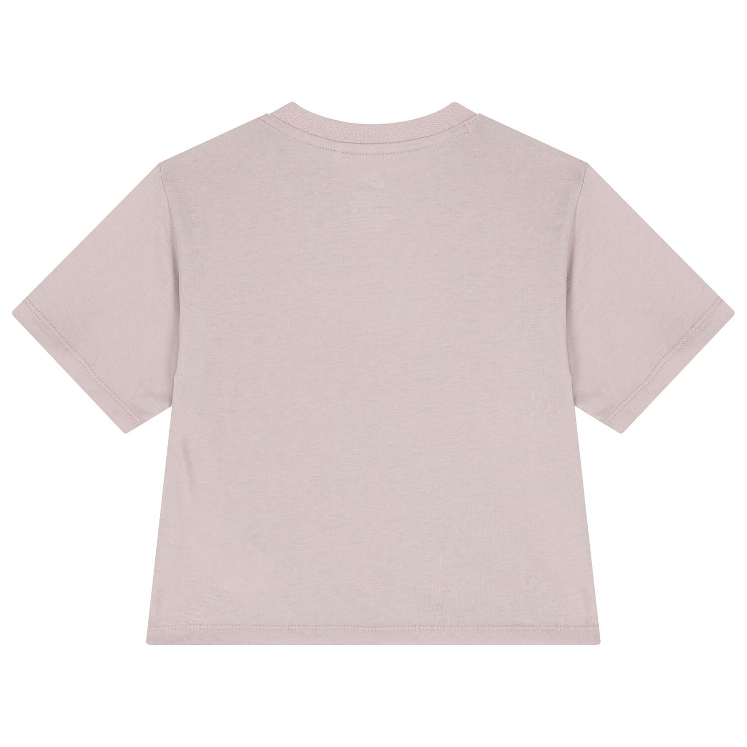 طقم شورتات للبنات باللون البيج والوردي مزين بشعار, 1, hi-res