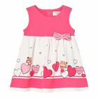 Baby Girls White & Pink Dress, 2, hi-res