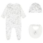 White & Grey Logo Babygrow Gift Set, 1, hi-res
