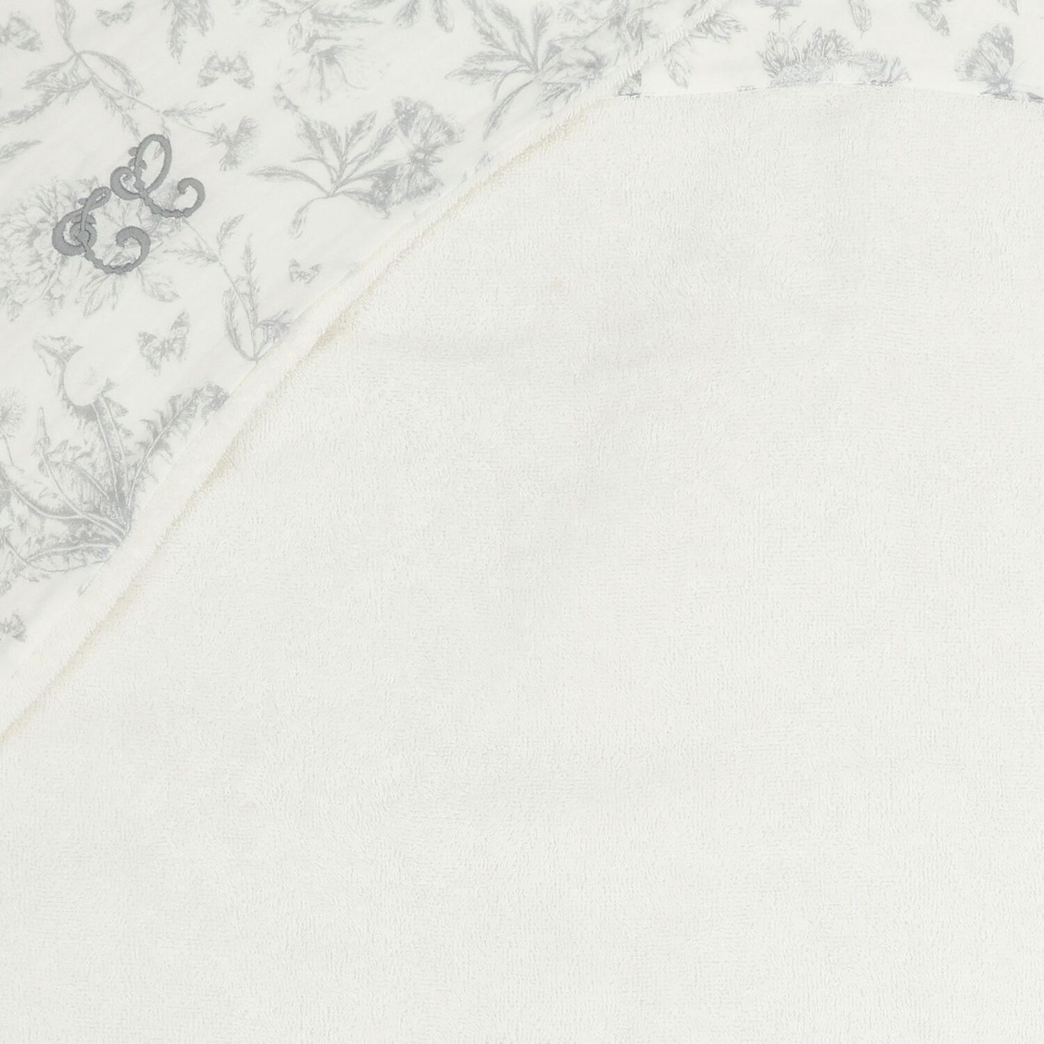 منشفة بغطاء للرأس باللونين العاجي والرمادي من تويلي دي جوي, 2, hi-res