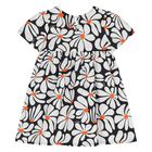 Younger Girls Navy Blue & White Floral Dress, 1, hi-res