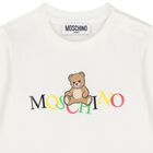 Younger Ivory Teddy Bear Logo Long Sleeve Top, 1, hi-res