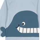 Younger Boys Blue Whale Rash Vest, 1, hi-res