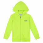 Boys Neon Green Logo Zip Up Top , 1, hi-res