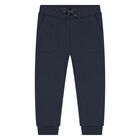 Younger Boys Beige & Blue 3 Piece Tracksuit, 2, hi-res