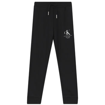 Girls Black Logo Joggers