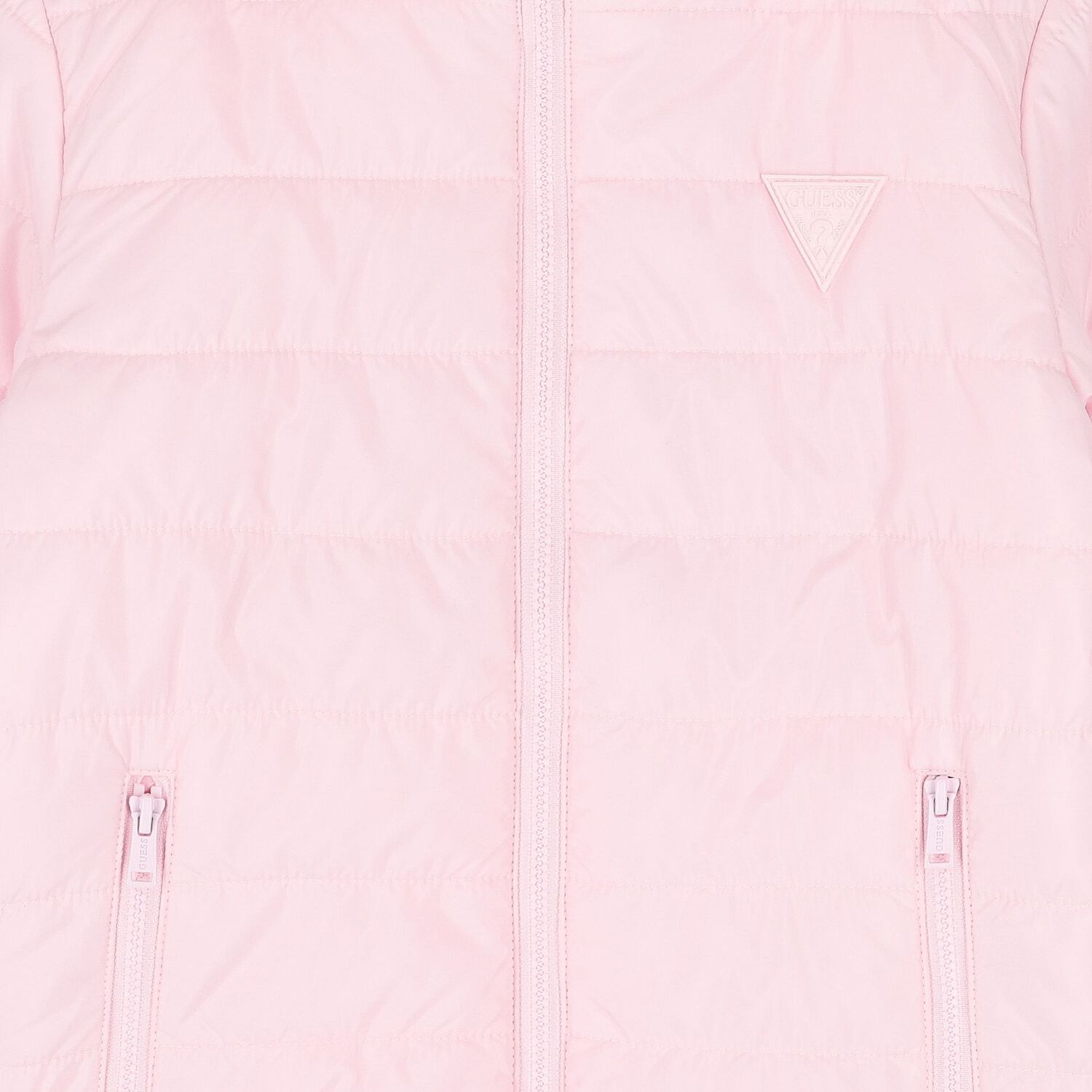 Girls Pink Logo Padded Puffer Jacket, 1, hi-res image number null
